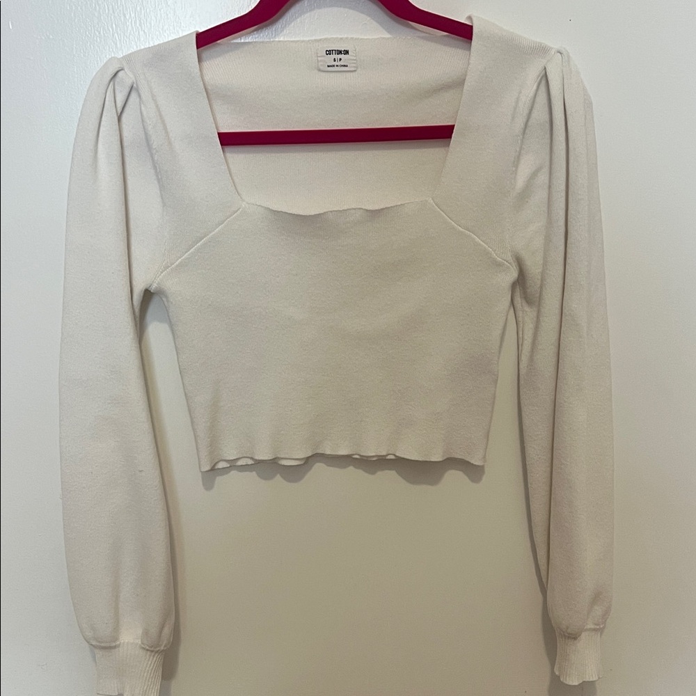 Cotton On White Square Neck Blouse